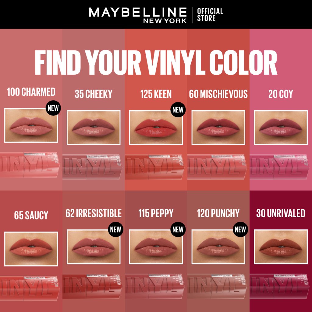 11.11 [Best Seller] Maybelline Superstay Vinyl Ink Longwear Liquid Lipstick (Smudge-proof) 